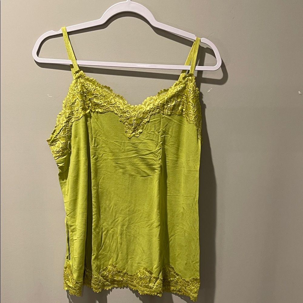 Lane Bryant Lace-Trimmed Camisole - Bright Yellow